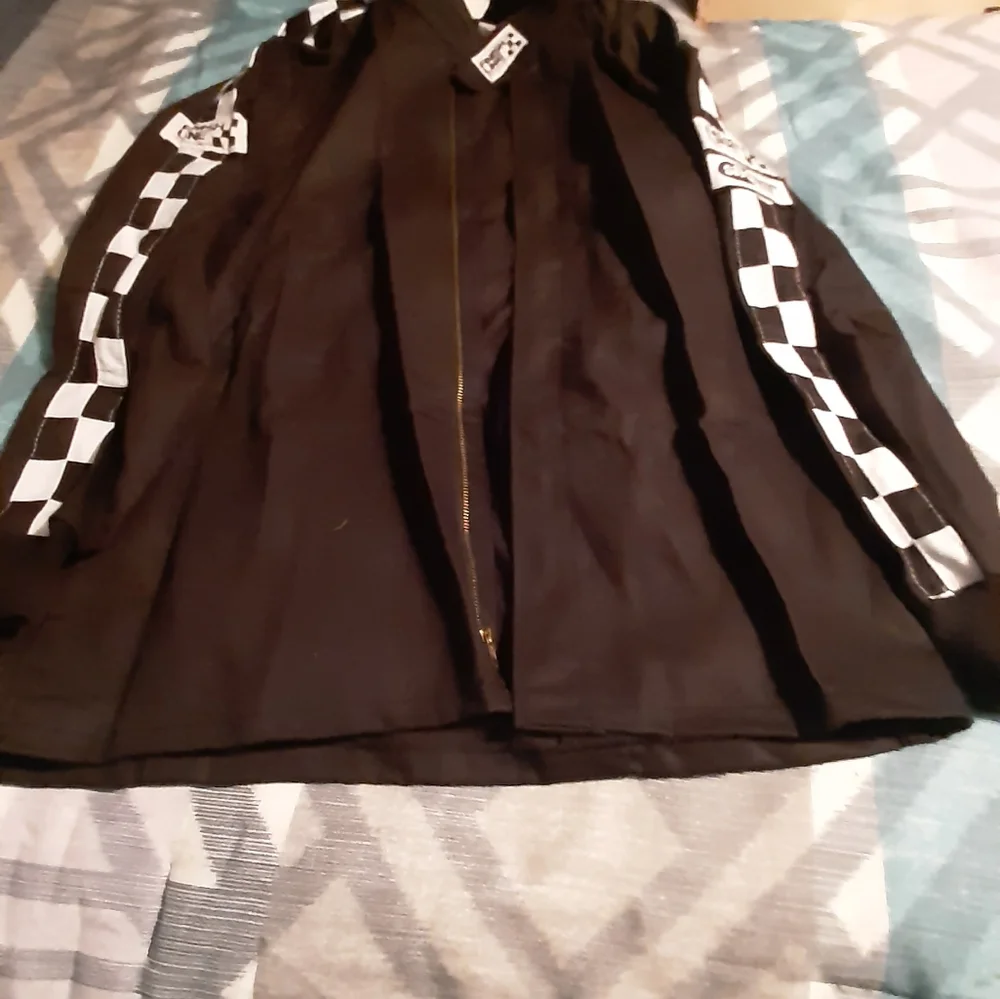Finishline Two-Piece Racing Suit style 1 Layers, Black size large,shoes 10,New - Picture 6 of 14
